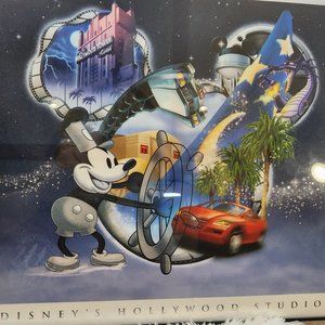 Walt Disney World Mickey Mouse (4 Disney Parks) Framed Lithographs